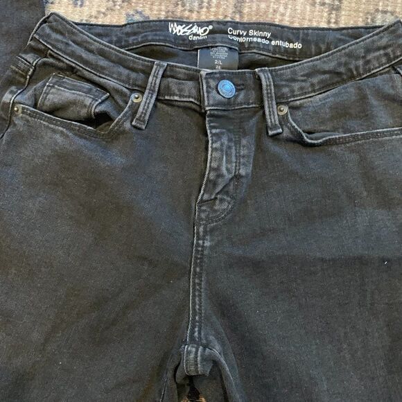 Mossimo Curvy Skinny Power Stretch black jeans 2L - Picture 2 of 7